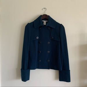 Diane Von Furstenberg wool navy buttoned jacket